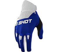 SHOT Devo Gants de Motocross (Blue/White,11)