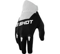 Shot Devo Gants de motocross, Noir/Blanc, Taille 13
