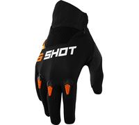 Shot Devo Gants de motocross, noir/orange, Taille 11