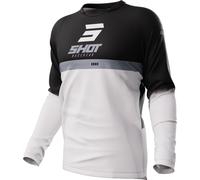 Shot Devo Reflex Maillot de motocross, Blanc/Noir, Taille M