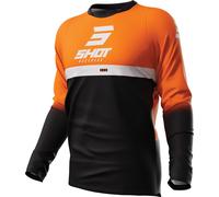 Shot Devo Reflex Maillot de motocross, noir-orange, taille XS pour homme