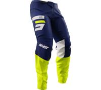 Shot Devo Reflex Pantalon de motocross, bleu/néon jaune, Taille 28