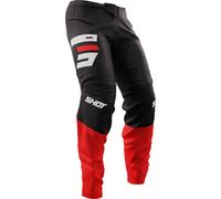 Shot Devo Reflex Pantalon de motocross, noir/rouge, Taille 26