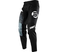 Shot Devo Roll Pantalon de motocross, noir/gris, Taille 28
