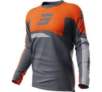 Shot Devo Star Maillot de motocross, gris-orange, taille L