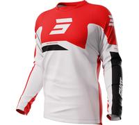 Shot Devo Star Maillot de motocross, Rouge/Blanc, Taille L