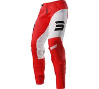 Shot Devo Star Pantalons de motocross, blanc-rouge, taille 36 pour homme