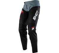 Shot Devo Versus Pantalon de motocross, noir/rouge, Taille 28