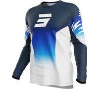 Shot Devo X-Trem Maillot de motocross, blanc-bleu, taille M pour homme
