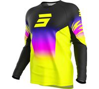 Shot Devo X-Trem Maillot de motocross, noir/rose/jaune, Taille S