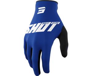 Shot Draw Burst Gants de motocross, blanc-bleu, taille 3XL pour homme