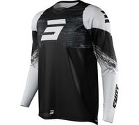 Shot Draw Burst Maillot de motocross, noir-blanc, taille S pour homme