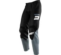 Shot Draw Burst Pantalon de motocross, noir-gris, taille 28 pour homme