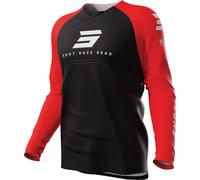 Shot Draw Escape Maillot de motocross, noir/rouge, Taille XS