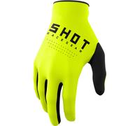 Shot Draw Gants de motocross, Jaune néon, Taille 8