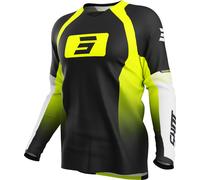 Shot Draw Instinct Maillot de motocross, noir/jaune, Taille M