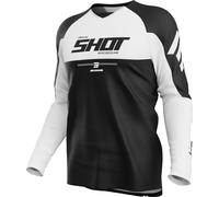 Shot Draw Private Maillot de motocross, blanc, taille XL pour homme