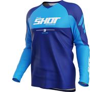 Shot Draw Private Maillot de motocross, bleu, taille XL pour homme