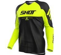 Shot Draw Private Maillot de motocross, jaune, Taille S