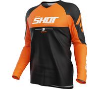 Shot Draw Private Maillot de motocross, orange, taille XS pour homme