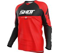 Shot Draw Private Maillot de motocross, Rouge, Taille M