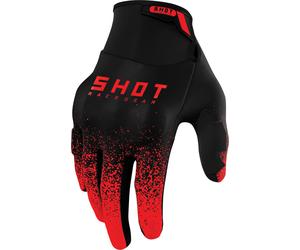 Shot Drift Edge Gants de motocross, noir/rouge, Taille 13