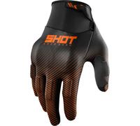 Shot Drift Rim Gants de motocross, noir-orange, taille 3XL pour homme
