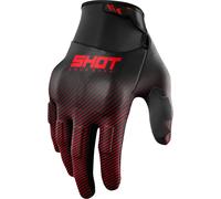 Shot Drift Rim Gants de motocross, noir-rouge, taille M L pour homme