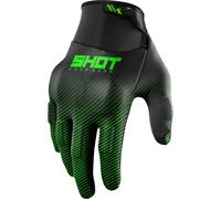 Shot Drift Rim Gants de motocross, noir-vert, taille 4XL pour homme