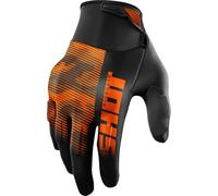Shot Drift Tactic Gants de motocross, noir-orange, taille 3XL pour homme