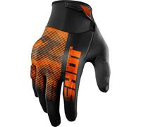Shot Drift Tactic Gants de motocross, noir/orange, Taille 8