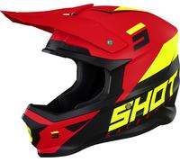 Shot Furious Chase Casque de motocross, rouge-jaune, taille S pour homme