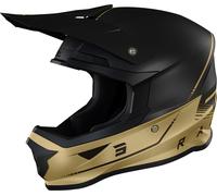 Shot Furious Draw 3.0 Casque de motocross, Noir/Or, Taille XL (61/62)