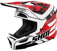 Shot Furious Flash Off-road Helmet Rouge,Blanc L