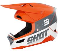 Shot Furious League Casque de motocross, blanc-orange, taille L pour homme