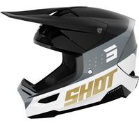Shot Furious League Casque de motocross, noir-gris-blanc, taille 2XL pour homme
