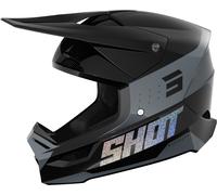 Shot Furious League Casque de motocross, noir-gris, taille XL pour homme