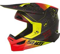 Shot Furious Matrix Casque de motocross, noir-rouge-jaune, taille XL pour homme