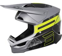 Shot Furious Patrol Casque de motocross, Gris/Jaune néon, Taille S (55/56)