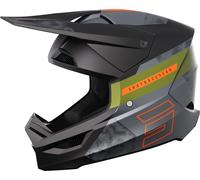 Shot Furious Patrol Casque de motocross, noir-vert-orange, taille L pour homme