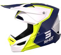 Shot Furious Reflex Casque de motocross, blanc-bleu-jaune, taille XL pour homme