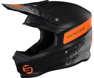 Shot Furious Roll Casque de motocross, noir/orange, Taille XL (61/62)