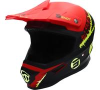 SHOT FURIOUS STORM noir mat-lime-rouge S
