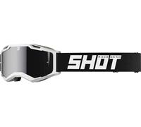 Shot Iris 2.0 Solid Lunettes de motocross, Noir/Blanc, Taille unique