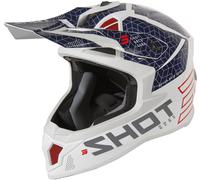 Shot Lite Core Casque de motocross, bleu/rouge, Taille M (57/58)
