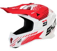 Shot Lite Fury Casque de motocross, Blanc/Rouge, Taille XS (53/54)