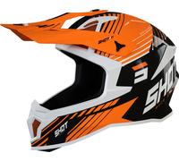 Shot Lite Fury Casque de motocross, noir-orange, taille 2XL pour homme
