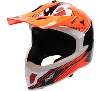 SHOT LITE FURY noir brillant-orange fluo XS