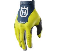 Shot Lite Husqvarna Limited Edition Gants de motocross, bleu/jaune, Taille 10
