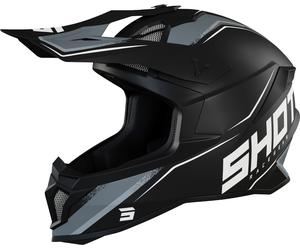 Shot Lite Prism Casque de motocross, Noir/Blanc, Taille L (59/60)